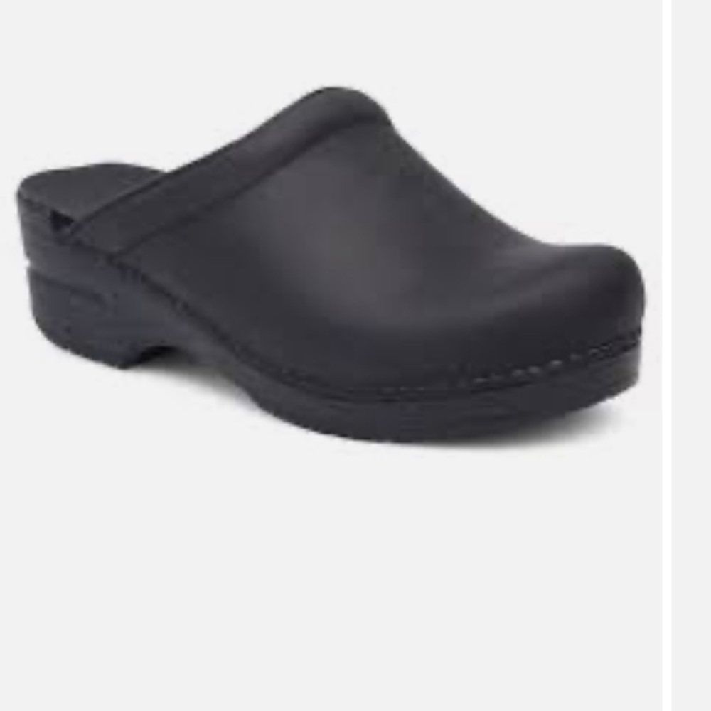 Dansko Sonja Black Leather Mules Size 40